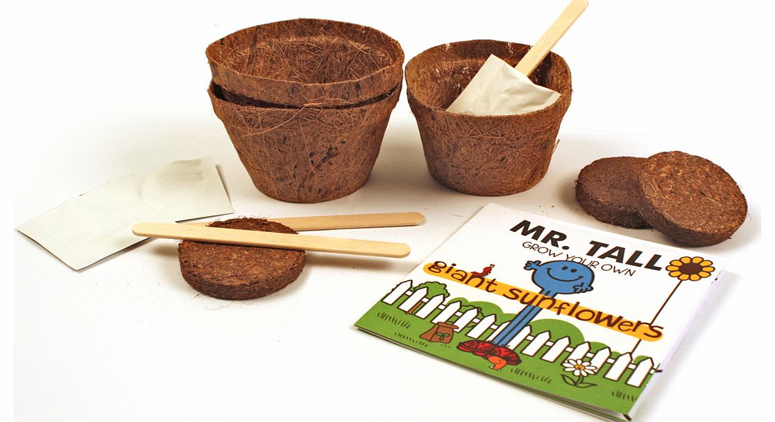 What a wonderful gift! This fun Mr Tall Grow Kit really is the gift which keeps on giving! Within the beautifully decorated box lies all the bits and bobs you need to grow some mega, giant Sunflowers, so adorable!