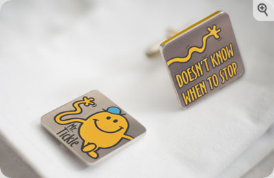 Unbranded Mr Tickle Cufflinks - Doesn Know When to Stop