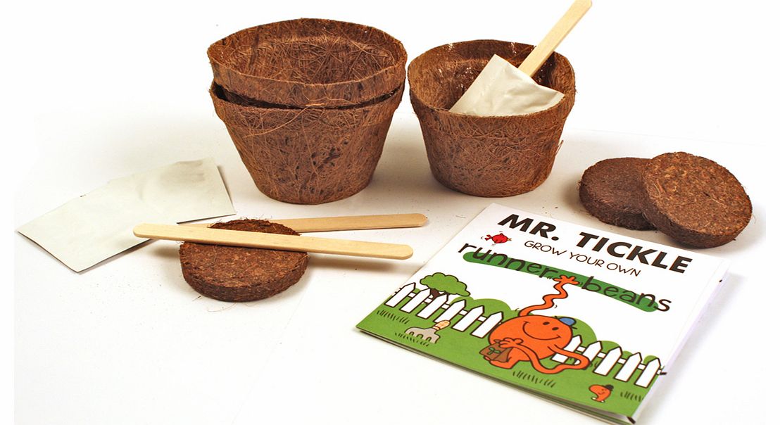 What a wonderful gift! This fun Mr Tickle Grow Kit really is the gift which keeps on giving! Within the beautifully decorated box lies all the bits and bobs you need to grow some tasty Runner Beans, so adorable!