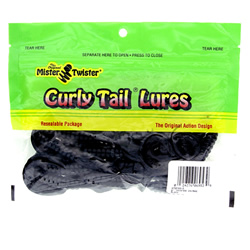 Unbranded Mr Twister Curly Tail Grubs - 3`` Black