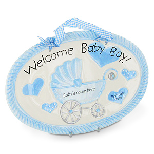 Unbranded Mud Pie Welcome Baby Boy Personalization Wall