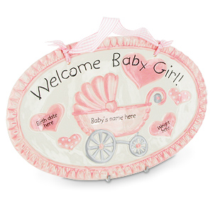 Unbranded Mud Pie Welcome Baby Girl Personalization Wall