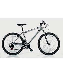 Colour of frame silver. 21 Shimano gears.Gear type EZ fire. Front brakes V-Type.Rear brakes V-Type. 