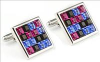 Unbranded Multi Square Crystal Cufflinks by Mousie Bean