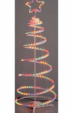 Unbranded Multicoloured Spiral Christmas Tree with Lights