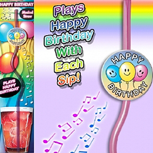 Unbranded Musical Happy Birthday Drinking Straw
