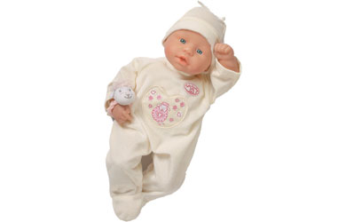 Mr First Baby Annabell is a cute soft-bodied doll.