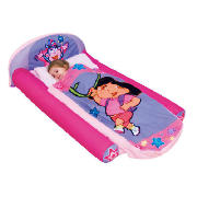 This Dora The Explorer junior-sized inflatable bed is an air bed and sleeping bag combined. The bed 