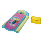 Fully portable inflatable bed with soft, snugly cover - ideal for toddlers. Air filled comfort mattr