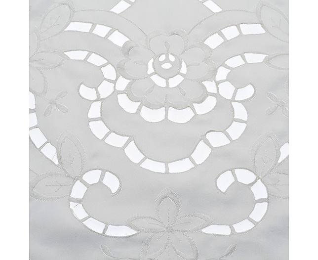 Non-Iron Cutwork Table Linen. Large lacy tablecloths can take an eternity to iron, especially around
