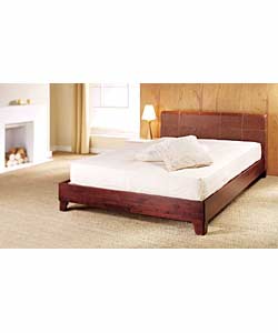 Naples; Leather Bedstead - with Comfort Sprung Mattress