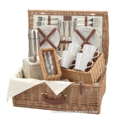 Unbranded Natural Tea Lovers Picnic Basket-2 Person
