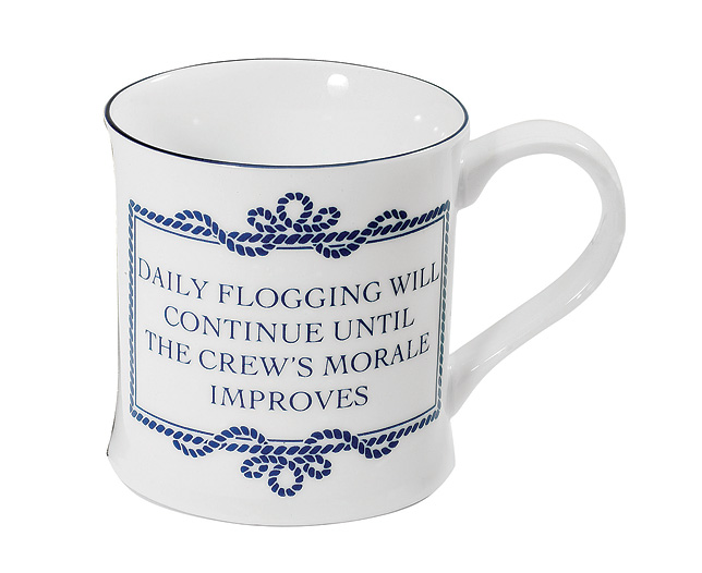Unbranded Nautical Slogan Mug - Daily Flogging - Plain