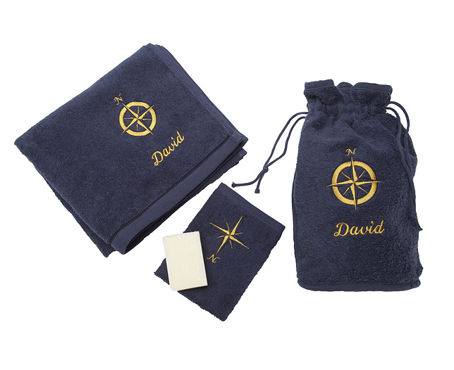 Unbranded Nautical Washbag and Towel - Buy Both Offer -