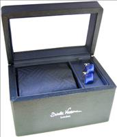 Unbranded Navy Blue Tie and Cufflinks Box Set by Babette