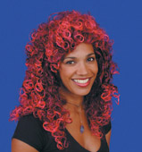Neon Curly wig, pink