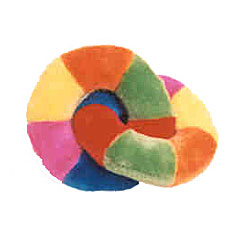 A soft and colourful ball toy your dog will love. Interconected rings will keep your dog occupied fo