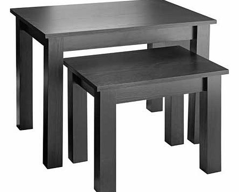 These nesting tables from the value range are finished in stylish. attractive black wood effect. For easy storage. they fit underneath each other. great for a range of uses around the home. Part of the GV collection. Collect in store today. Size of l