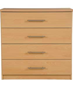 Unbranded New Anderson 4 Drawer Chest - Beech Effect