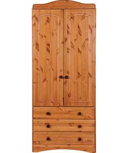 Unbranded New Aviemore 2 Door 3 Drawer Wardrobe - Pine