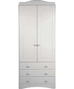 Unbranded New Aviemore 2 Door 3 Drawer Wardrobe - White