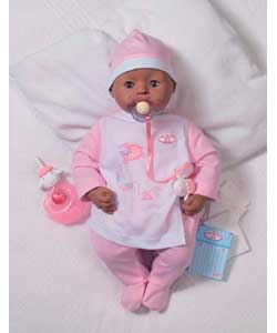 46cm function doll. Baby Annabell babbles, gurgles and giggles, just like a real baby. When