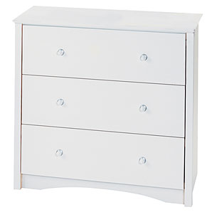 New Broadway 3 Drawer Chest- White