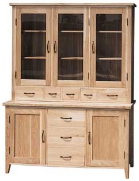 Unbranded New Court Oak Glazed Dresser (Steel handles)