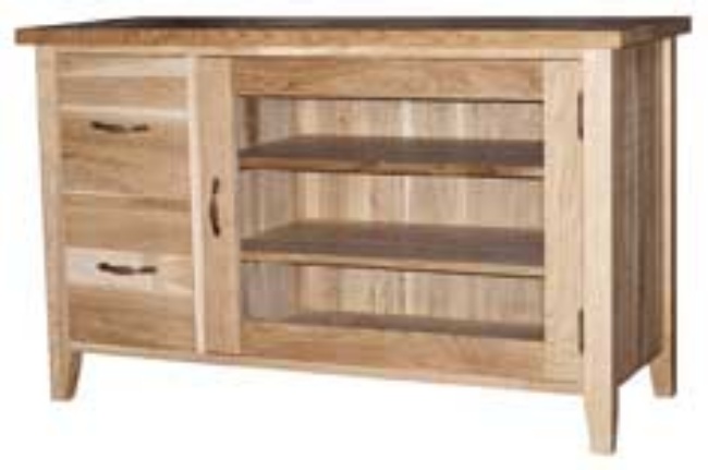 Unbranded New Court Oak TV/DVD Cupboard 2 Drawers (Steel