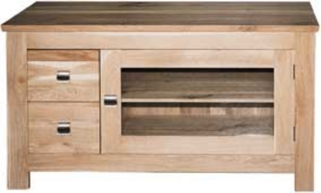 Unbranded New Court Solid Oak TV/DVD Cabinet 2 Drawer 1