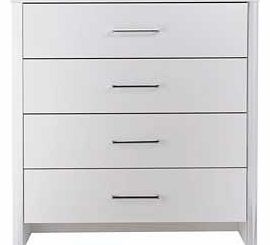 Unbranded New Genova 4 Drawer Chest - White