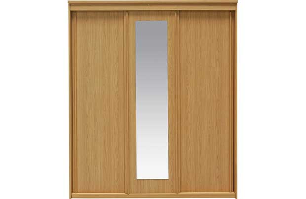 Unbranded New Hallingford 3 Door Sliding Wardrobe - Oak