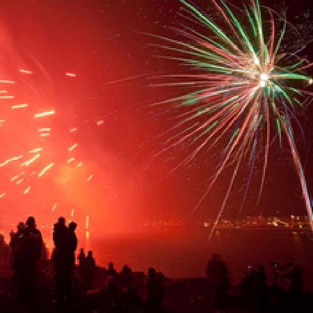 Unbranded New Years Eve Bonfire and Fireworks Show -