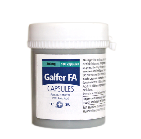 Unbranded *New*Galfer FA 305mg Capsules 100