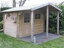 Unbranded Niels Log Cabin: 3m x 2.6m - With Black Shingles