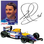 Nigel Mansell signed Williams Renault FW14B 1992