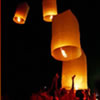 Unbranded Night Glow Flying Lanterns - set of 3