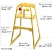 Unbranded No Tray High Chair: - Safety belt