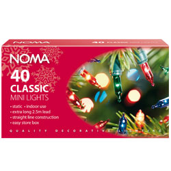 Unbranded Noma 40 Classic Indoor Coloured Christmas Lights