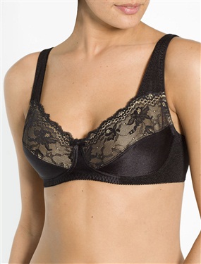 Unbranded Non-Underwired Two-Tone Lace Bra