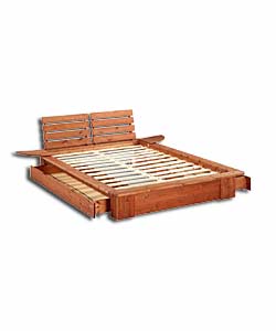 Nordic Pine Kingsize Bedstead with 2 Drawers