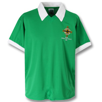 Unbranded Northern Ireland 1982 World Cup Home Retro Shirt.
