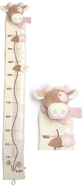 A delightful gift to welcome the newborn baby! A soft velour growth chart. Lola is the loveable cow