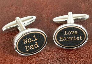 Unbranded Number 1 Dad Personalised Cufflinks