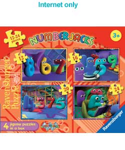 Unbranded Numberjacks - 4 in a Box Puzzles