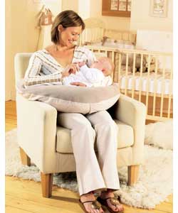 Crafted from contrasting textures in a warm fleece and delicate poly cotton. Multi pupose nursing