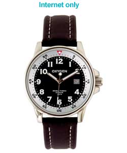 Unbranded O2 Oxygen Gents Globetrotter Round Dial Watch