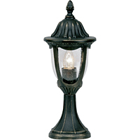 Unbranded OA654SPED - Small Black and Gold Outdoor Pedestal Light