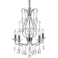 Unbranded OA9472 5TI - 5 Light Titanium and Crystal Chandelier