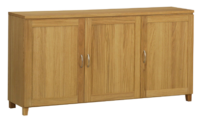 OAK VENEER 6FT SIDEBOARD FINISHED IN A NATURAL OIL FINISH. THIS ITEM IS SUPPLIED FLAT PACKED